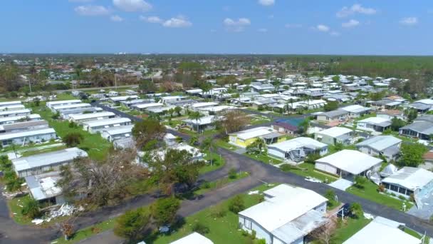 Huragan Irma pokłosie Naples Florida mobile home park — Wideo stockowe