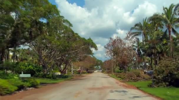 Обломки после урагана Ирма Флорида Неаполь — стоковое видео