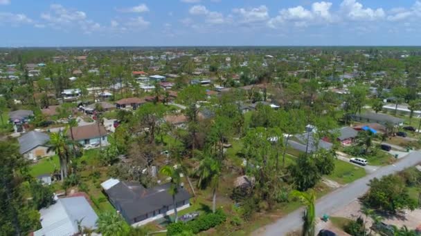 ナポリの家庭やハリケーン Irma によって破損している風景 — ストック動画