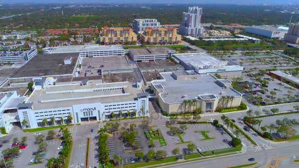 Antenne drone video Dadeland Mall Miami Kendall 4k — Stockvideo