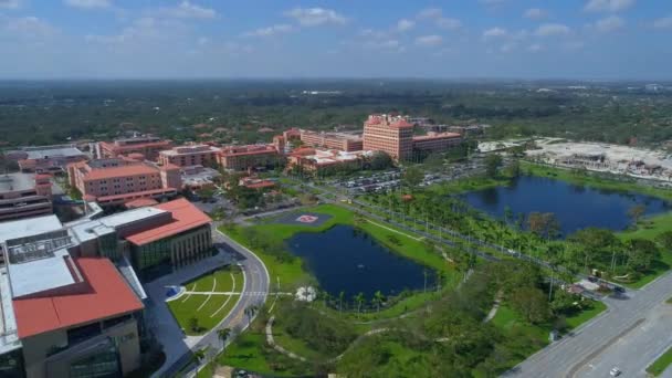 Hiperlapso aéreo Hospital Batista Miami — Vídeo de Stock