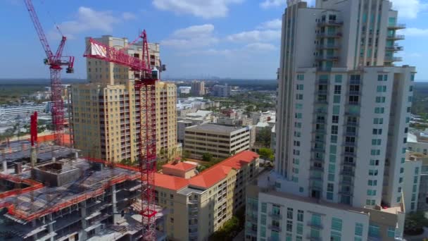 Luchtfoto panorama Datran Center miami Dadeland — Stockvideo