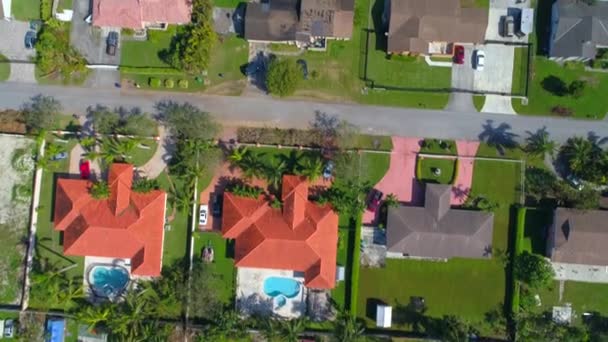 Maisons résidentielles vue aérienne — Video