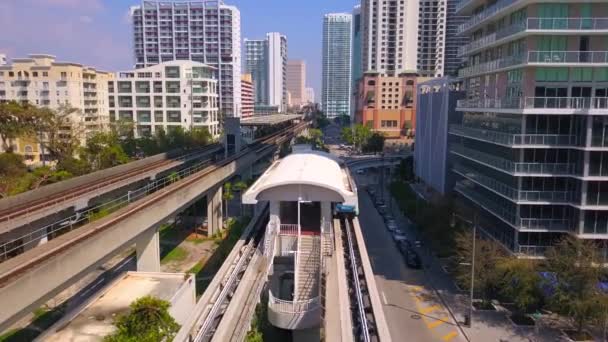 Brickell Metromover dworca Sw 1st avenue — Wideo stockowe