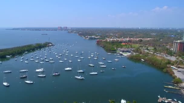 Coconut Grove yemek Marina Miami Florida anahtar — Stok video