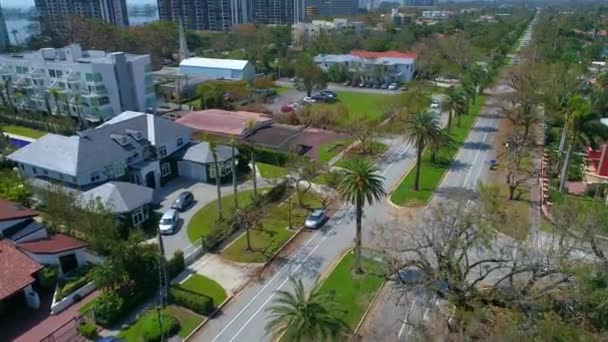 Casas Brickell Miami N Miami Avenue — Vídeo de stock