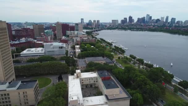 Cambridge Boston Charles River — Stockvideo