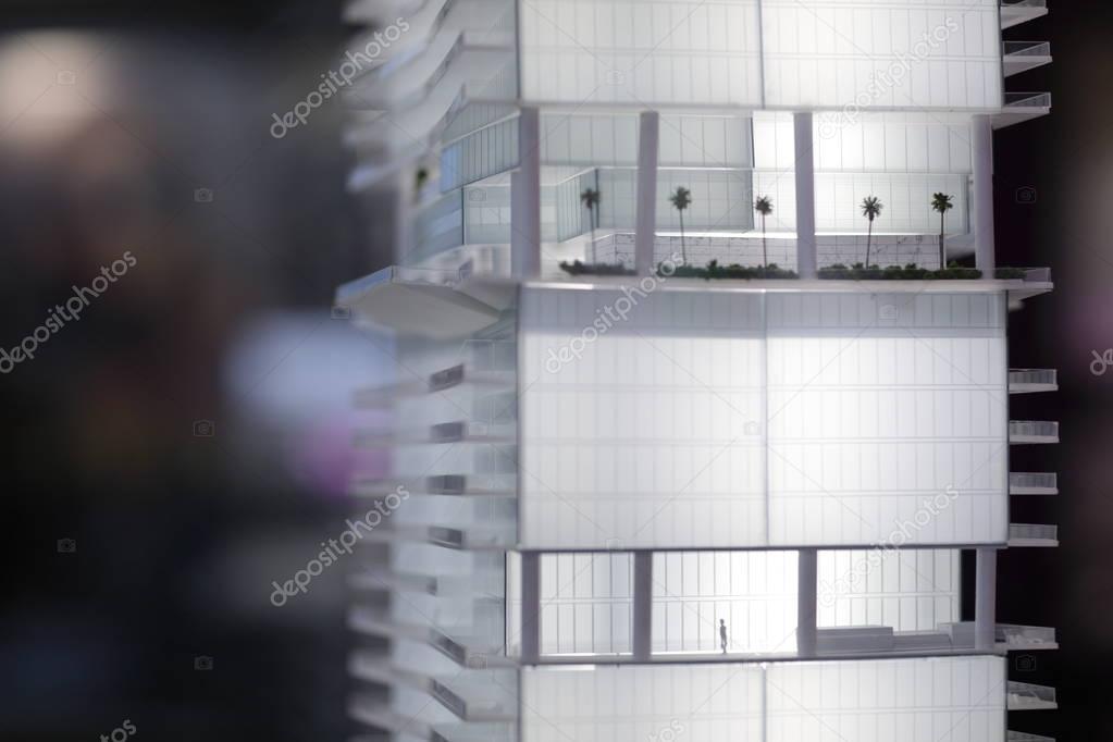 Miniature model of a building concept