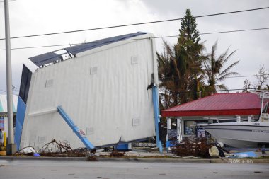  gas station destroyed by Hurricane Irma clipart