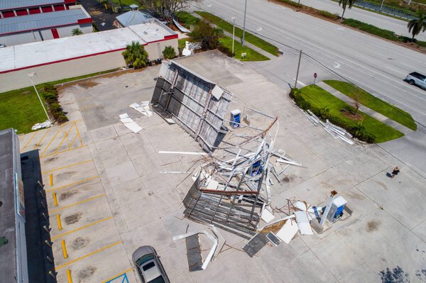 Gas station destroyed after Hurricane Irma