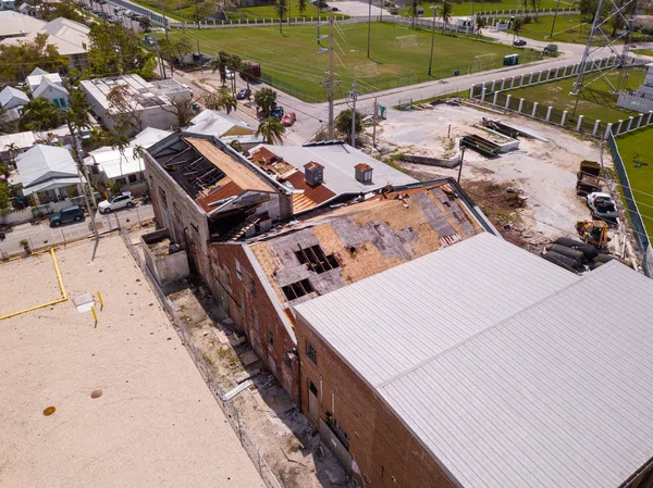 Atap tertiup jauh dari Badai Irma — Stok Foto