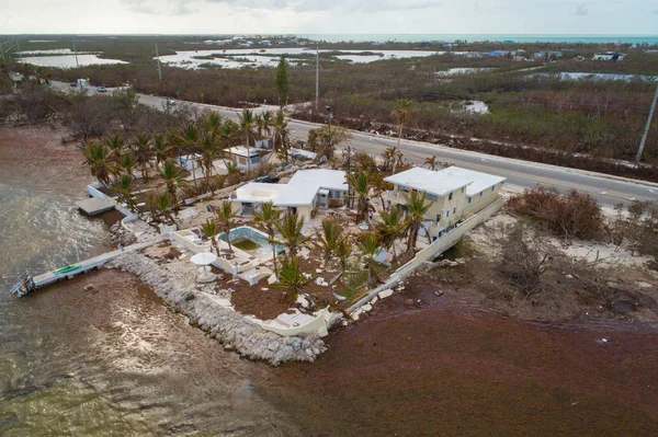 Zwaar huis getroffen door orkaan Irma Florida Keys — Stockfoto