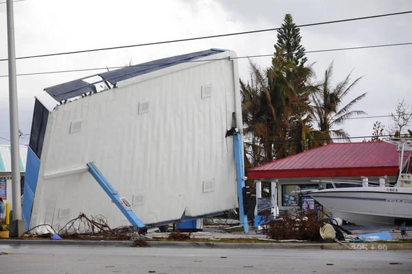 Gas station destroyed by Hurricane Irma — Stock Photo, Image