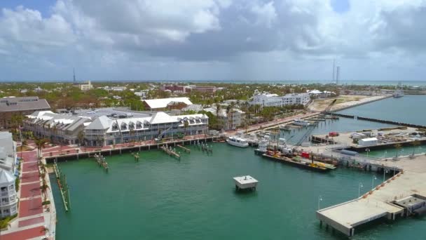 Antenowe Key West na Florydzie Marina — Wideo stockowe