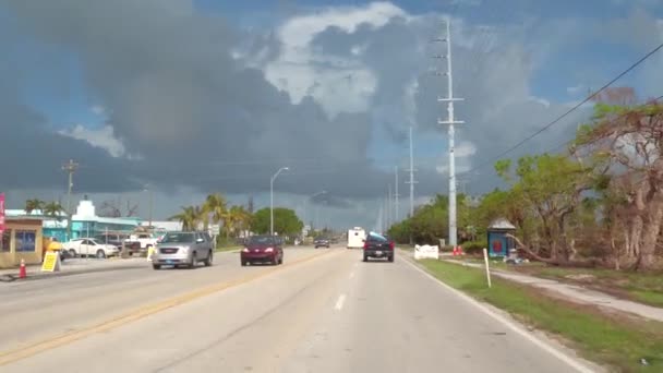 Företag i den Florida Keys återhämtar sig efter orkanen Irma — Stockvideo