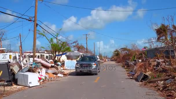 ハリケーン イルマ後フロリダのキー — ストック動画