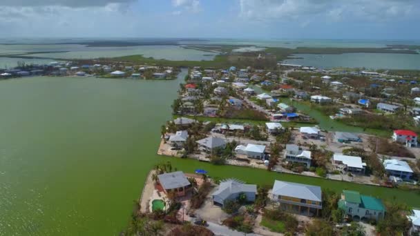 Verwoesting in de Florida Keys orkaan Irma — Stockvideo