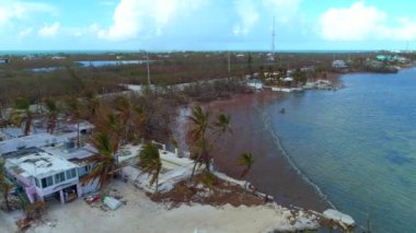 Florida Keys Peyzaj ve kasırga Irma tarafından etkilenen evleri