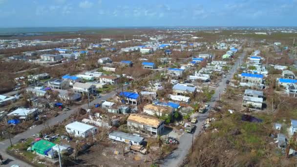 Hurricane Irma 2017 major damage Florida Keys — Stock Video