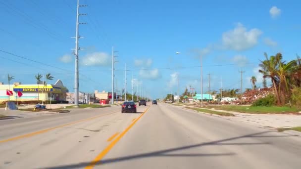 Terugkeren naar de Florida Keys na orkaan Irma — Stockvideo