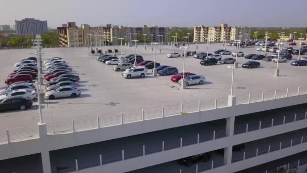 Rooftop parking lot — Stock Video