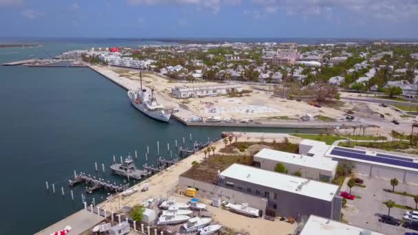 US Coast Guard Base Fort Zachary Taylor State Park — Stock Video