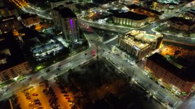 Hava şehir Kılavuz ışıkları gece Miami Beach