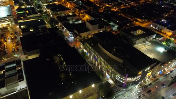 Lincoln Road Miami Beach à noite — Vídeo de Stock