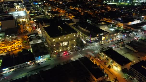 Miami Beach Lincoln Road por la noche — Vídeos de Stock