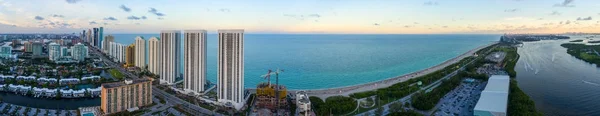 Panorama sonnige inseln strand und haulover park — Stockfoto