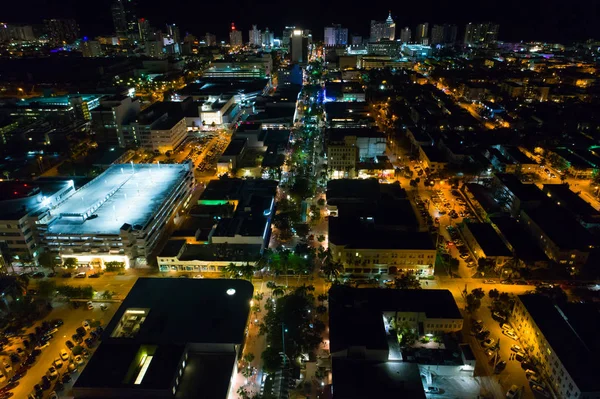 Miami Beach Lincoln Road luchtfoto afbeelding — Stockfoto