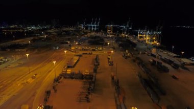 Gece atış Port Miami Fl ABD kurulması hava