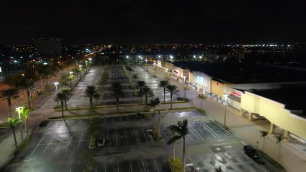 Centrum handlowe Hallandale noc — Wideo stockowe