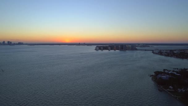Aerial Biscayne Bay Miami 4k uhd — Stock Video