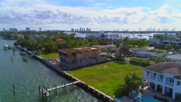 Biscayne eiland Miami Beach — Stockvideo