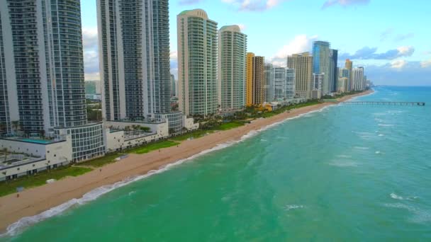 Sunny Isles Beach Fl μπροστά στον ωκεανό — Αρχείο Βίντεο