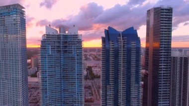 4 k modern condominiums Sunny Isles Beach hava dron video çekimi
