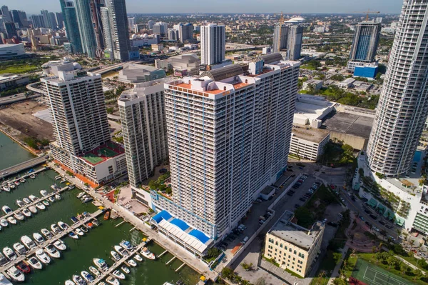 Aerial image Doubletree and The Grand Edgewater Miami — Stock Photo, Image