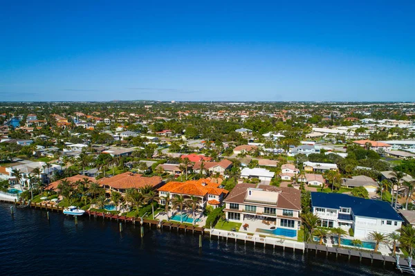 Luxusní waterfront domy Hillsboro Florida — Stock fotografie