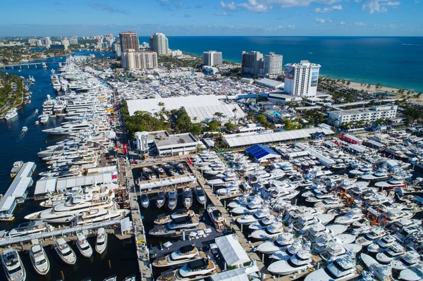2017 Fort Lauderdale uluslararası boat show hava fotoğraf — Stok fotoğraf