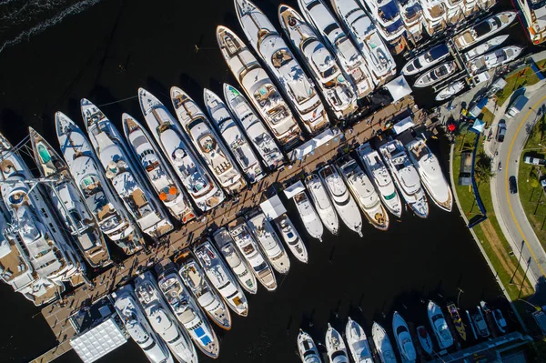 Imagen aérea de barcos Fort Lauderdale — Foto de Stock