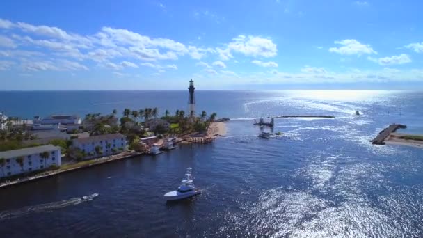 Vue aérienne du phare de Hillsboro — Video