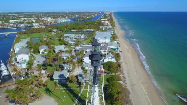 Fotografia aérea do Farol de Hillsboro — Vídeo de Stock