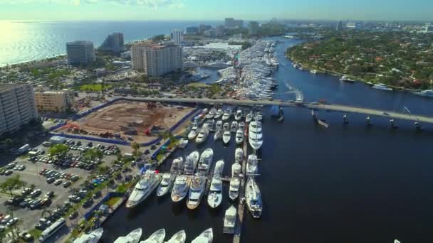 Feria internacional de Fort Lauderdale barco — Vídeo de stock