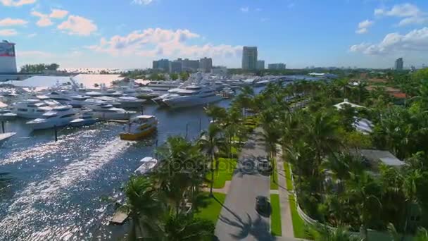 Nemzetközi Fort Lauderdale csónak Térkép — Stock videók