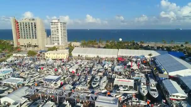 フォートローダーデールのフロリダ 2017 ・ ボート ・ ショーします。 — ストック動画