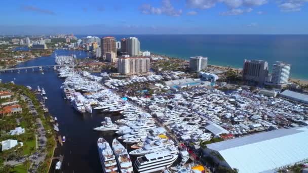 Barcos en Fort Lauderdale — Vídeo de stock