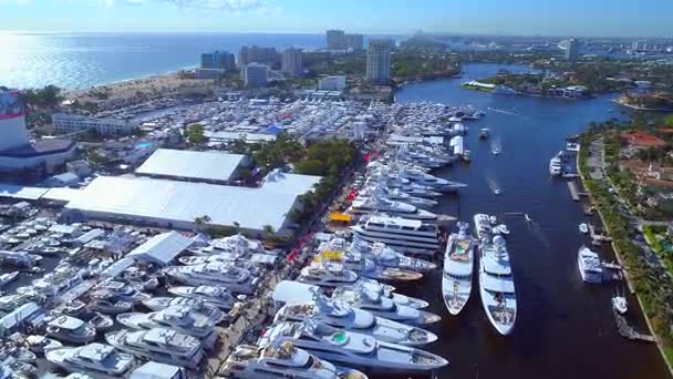 Fort Lauderdale Fl 2017 výstavě lodí — Stock video