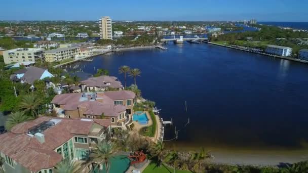 Aerial footage of Pompano Beach Florida — Stock Video
