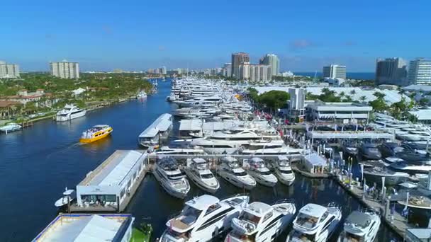 Nemzetközi Fort Lauderdale csónak Térkép — Stock videók